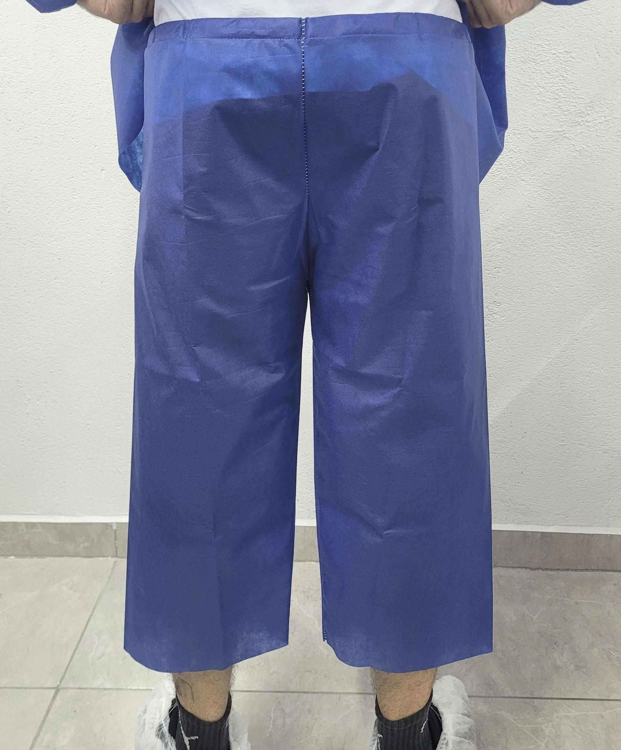 Calça Hospitalar Azul de Costas