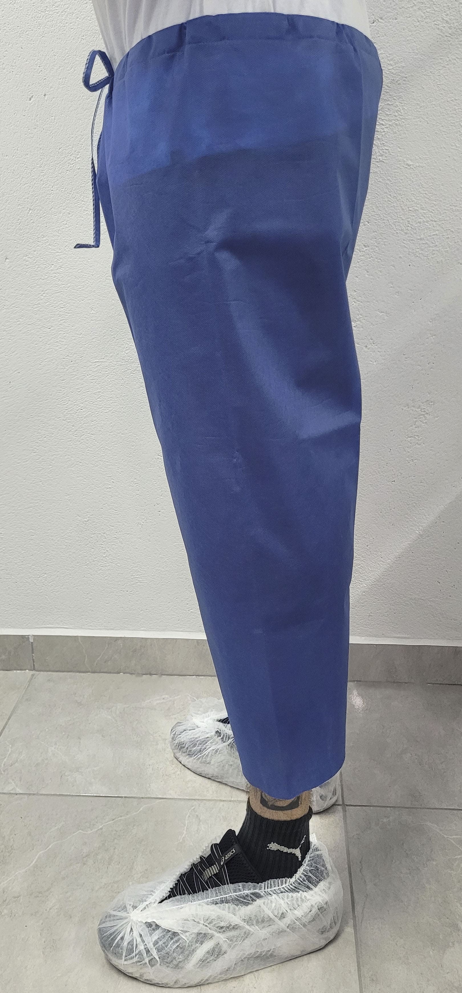 Calça Hospitalar Azul de Lado